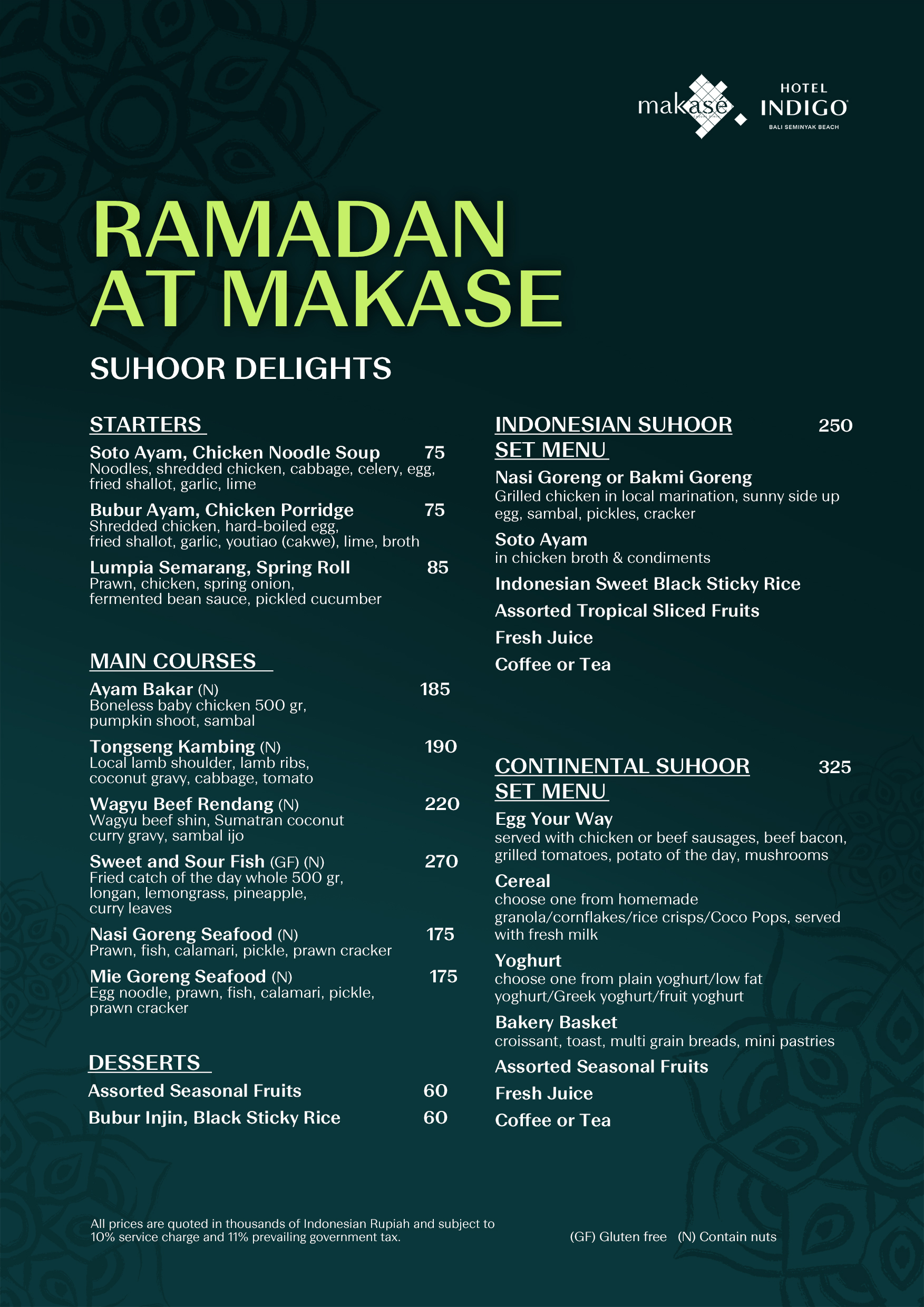 Ramadan at Makase - Hotel Indigo Bali Seminyak Beach